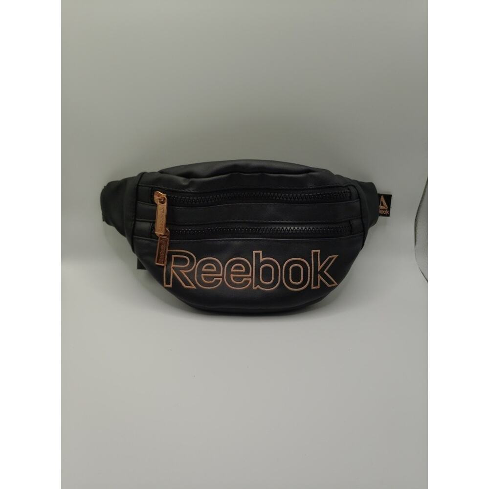 Reebok Layla Fannypack Black With Rose Gold Lettering and Hardware